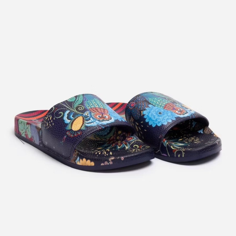 NEW! Johnny Was Floral Pool Slide Sandals - Size 7